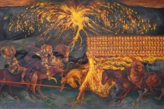 Zuzanna Romańska, I tamtej nocy koń, tempera jajowa i akwarela na papierze, 100x44 cm, 2022