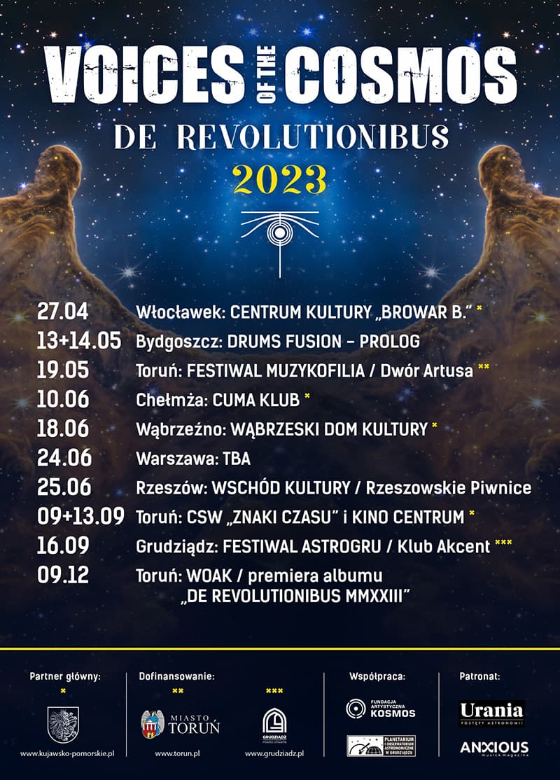 VOICES OF THE COSMOS – DE REVOULOTIONIBUS 2023 – koncerty Patronat Anxious